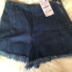 Zara Tailored Denim Short
